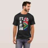 Georgisch en Zuid-Afrikaans Mix DNA Flag Heritage T-shirt (Voorkant volledig)
