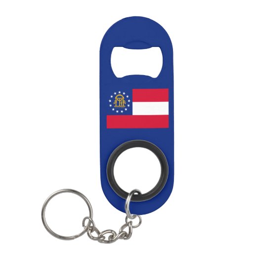 Georgisch vlaggenstaatontwerp sleutelhanger flessenopener (Voorkant)