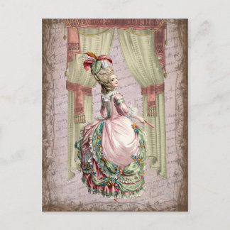 Georgische dame - Roze Briefkaart