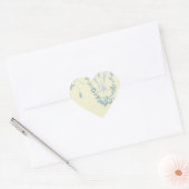 Georgische envelop (Cream) Hart Sticker (Envelop)