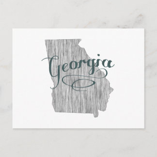 Georgische  grijze typografie briefkaart