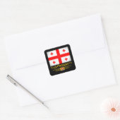 Georgische Pride Vierkante Sticker (Envelop)