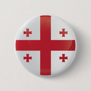 Georgische ronde pictogramvlag button 5,7 cm