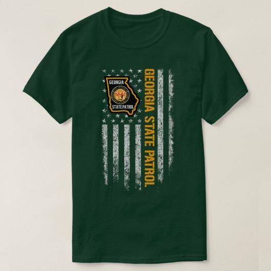 Georgische staat Patrol Amerikaanse vlag T-shirt (Design voorkant)