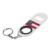 Georgische staatsvlag mini flessenopener (Voorkant Gekanteld)