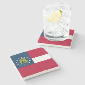 Georgische staatsvlag stenen onderzetter (Zijkant)