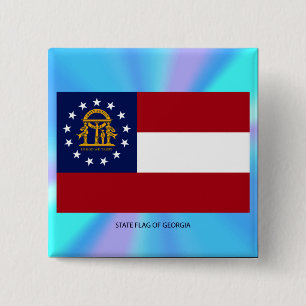 Georgische staatsvlag vierkante button 5,1 cm