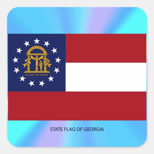 Georgische staatsvlag vierkante sticker (Voorkant)
