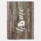 Georgische thuisstaat Gepersonaliseerd hout Kijk u Deken (Voorkant Verticaal)