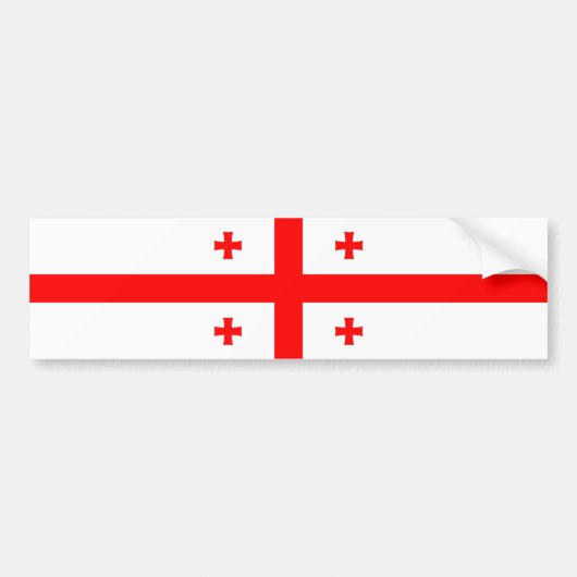 Georgische vlag bumpersticker (Voorkant)
