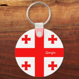 Georgische vlag & Georgische vakantie, patriotten Sleutelhanger