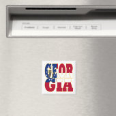 Georgische vlag magneet (Insitu (Vaatwasser))