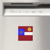 Georgische vlag magneet (Insitu (Vaatwasser))