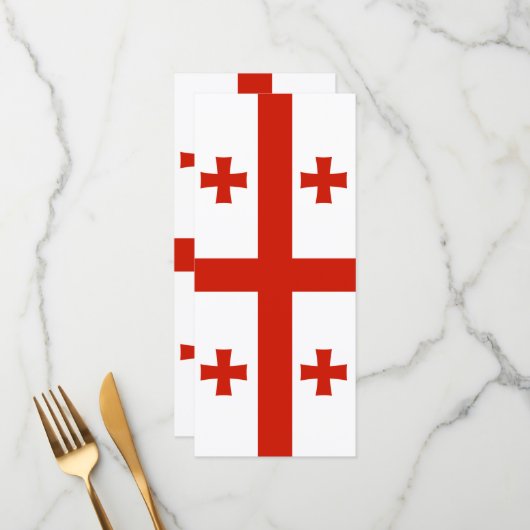 Georgische vlag menu (Voorkant / Achterkant in situ)