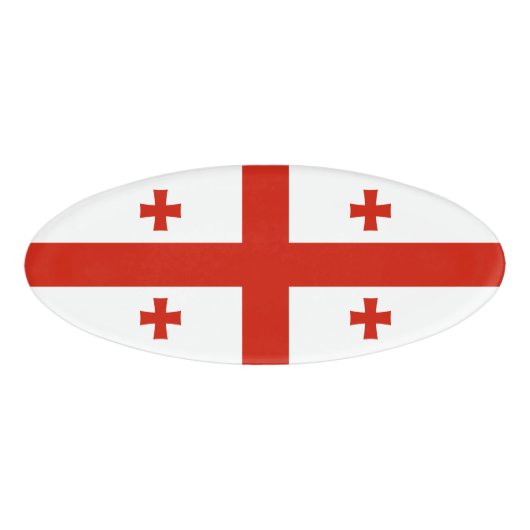 Georgische vlag naambadge (Voorkant)