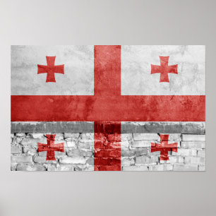 Georgische vlag poster