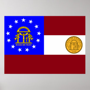 Georgische vlag poster