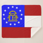 Georgische vlag sherpa deken (Voorkant (horizontaal))