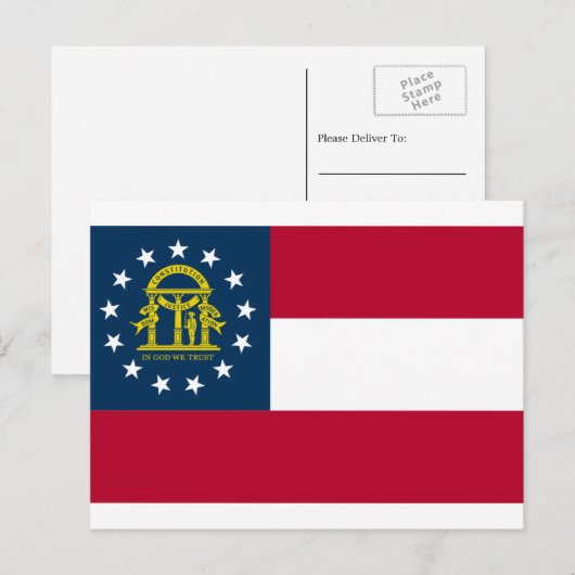 Georgische vlag, vlag van Georgië Briefkaart (Voorkant / Achterkant)