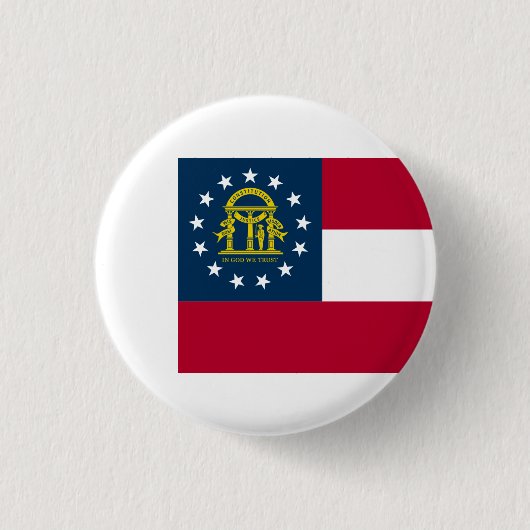 Georgische vlag, vlag van Georgië Ronde Button 3,2 Cm (Voorkant)