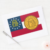 Georgische vlag & zegel, Vlag van Georgië Rechthoekige Sticker (Envelop)