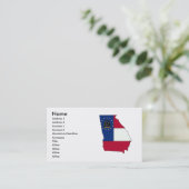 Georgische vlaggenkaart visitekaartje (Staand voorkant)