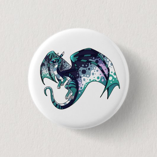Georiënteerde AroAce Pride Dragon Ronde Button 3,2 Cm (Voorkant)