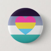 georiënteerde pan-aroace-prideknop ronde button 5,7 cm (Voorkant)