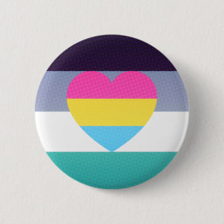 georiënteerde pan-aroace-prideknop ronde button 5,7 cm