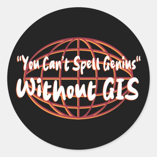 Geospatial/Surveyor Display Ronde Sticker (Voorkant)