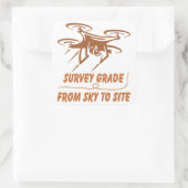 Geospatial/Surveyor-stijl Vierkante Sticker (Tas)
