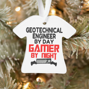 Geotechnisch ingenieur door Day Gamer by Night Ornament