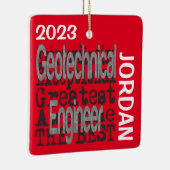 Geotechnisch ingenieur Extraordinaire CUSTOM Keramisch Ornament (Rechts)