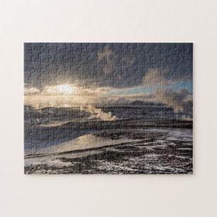 Geothermisch winterlandschap legpuzzel