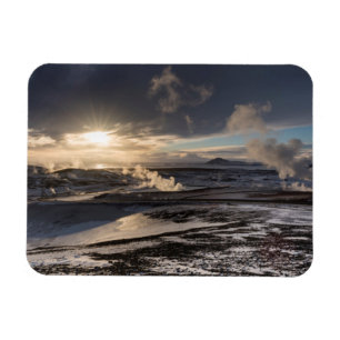 Geothermisch winterlandschap magneet