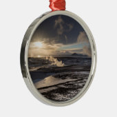 Geothermisch winterlandschap metalen ornament (Rechts)