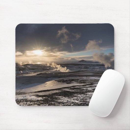 Geothermisch winterlandschap muismat (Met muis)