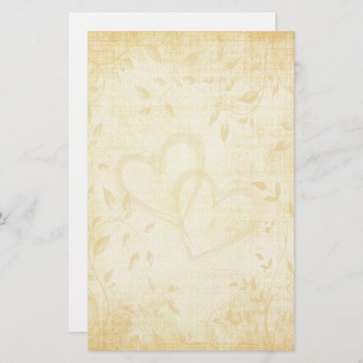 geouderde papieren bruiloften briefpapier (Voorkant / Achterkant)