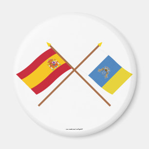 Geoverschrijdende vlaggen van Spanje en de Canaris Magneet
