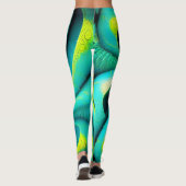 GeoVibe: Groene & Gele Fusie Leggings (Achterkant)