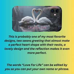 Gepaarde zwanen op het water iPhone 11 hoesje