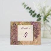 Gepaasde wijnbouw Tabelnummer Kaart (Staand voorkant)