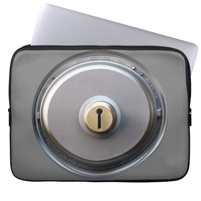 Gepantserd slot laptop sleeve (Voorkant)