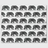 gepantserde beer cadeaupapier (Vlak)