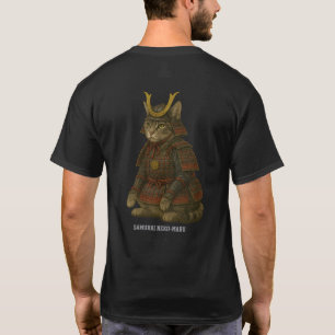 Gepantserde Cat Warrior Illustratie T-shirt