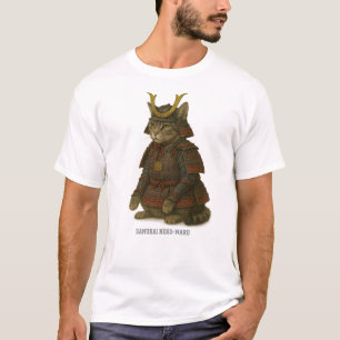 Gepantserde Cat Warrior Illustratie T-shirt