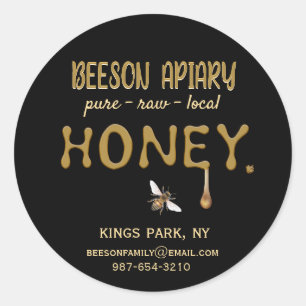 Gepantserde gouden honing met Drip Label Honeybee
