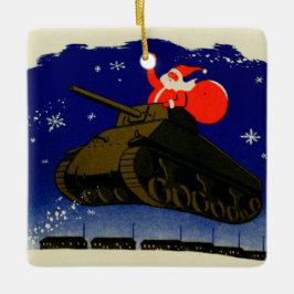 Gepantserde Kerstman Keramisch Ornament