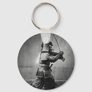 Gepantserde Samurai met zwaard en Dagger in 1860 Sleutelhanger