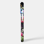 Gepantserde schedel met bloemdeksel Case-Mate iPhone case (Achterkant / Links)